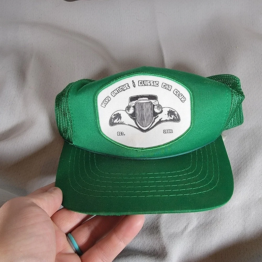 VINTAGE TRUCKER HAT - UNWORN - SNAPBACK - 1986 KEV'S Antique Classic Car Club